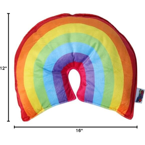 Rainbow Plush Throw Pillow Colorful Decorative Cushion for Kids Girls Bedroom De - Picture 2 of 7